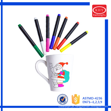 New design assorted colors high quality dustless ink ceramic marker